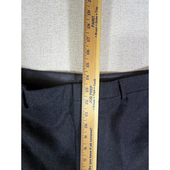 Jos A Bank Men 36x32.5 Dark Gray 100% Wool Flat Front Straight Leg Dress Pants - Picture 6 of 8